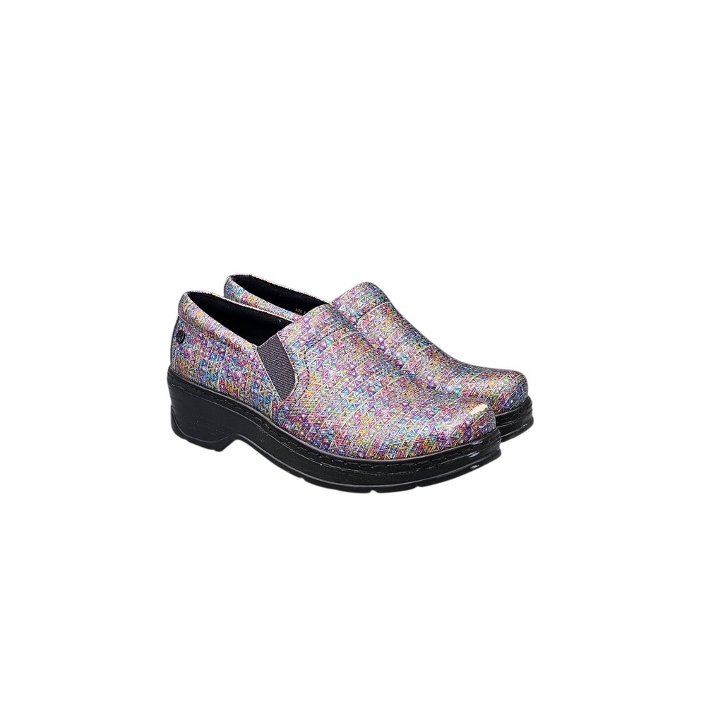 Klogs Women's Size 8.5 Naples Multicolor Leather Nurse Nursing Clogs Shoes READ